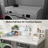 Washer Dryer Countertop with Non-slip Pads Laundry Wood Shelf Topper with Edge, 54" Width x 27.5" W2641P279969