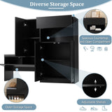 ON-TREND Elegant 2-in-1 Shoe Cabinets with Soft Cushion, Modern Storage Bench with Arched Doors & 12590496