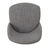 ZNTS Mid-Century Dining Chair Fabric Upholstered Chair , Light Gray 60808.00