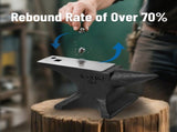 Single Horn Anvil, 110Lbs/50kg Cast Steel Anvil, High Hardness Rugged Round Horn Anvil Blacksmith, W3213P453363