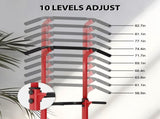 Adjustable Pull Up Bar & Dip Station - 10 Height Settings, 400LBS Capacity, Multifunctional Home Gym 02643373