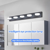 (Same as W1340110593/L2009) LED Modern Black 5-Light Vanity Lights Fixtures Over Mirror Bath Wall W1340P206811