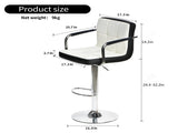 Jinsi Nan White stools Set of 2, 360 Degree Rotating Bar Stool, Bar Chairs, Bar Stool,Leather 15936920