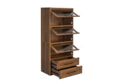 Tall Kitchen Pantry Cabinet with Glass Doors, 2 Drawers, Freestanding Storage Organizer for Kitchen, W331P533616