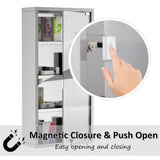 Lockable bathroom cabinet, 4-layer stainless steel medical wall box 35544352