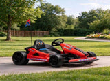 Kids Electric Drift Go Kart 24V, Dual Motor Soft Start Ride-On Kart with PU Wheels, Red 25739419