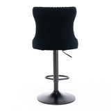 A&A Furniture,Swivel Velvet Barstools Adjusatble Seat Height from 25-33 Inch,17.7 inch base, Modern W114341202