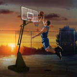 Portable Basketball Hoop for Youth Adults & Professional Match,Adjustable Height 8.04 ft to 10.01 W3297P297486