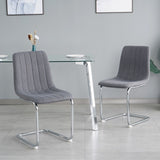 Modern simple light luxury dining Dark Grey chair home bedroom stool back student desk chair metal W210119216
