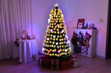 6 FT Pre-lit Fiber Optic Christmas Tree, Artificial Xmas Tree with Lighted Top Star and Snowflakes, 93101267