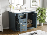 30'' Bathroom with Ceramic Sink Combo,Solid Wood Frame Bathroom Storage Cabinet, Freestanding N710P191970C