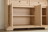 Farmhouse Style Kitchen Storage Cabinet, Large Wall Cabinet with Drawers and Doors in Roman Column W2393P300542