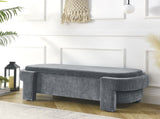 Chenille Upholstered Bench with Large Storage Space for the Living Room, Entryway and Bedroom,Grey, W48790041