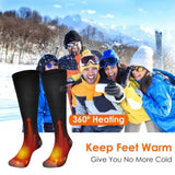 Electric Heated Socks for Men Women Battery Powered Heated Socks Rechargeable Feet Warmer with 4 06789524