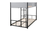 ZNTS Metal Twin over Twin Bunk Bed with Vent Board/ Heavy-duty Sturdy Metal/ Noise Reduced/ Safety W427P154977