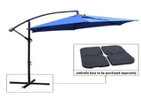 10ft Outdoor Hanging Offset Cantilever Umbrella with Crank - Navy 56102411