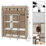 69" High-leg Non-woven Fabric Assembled Cloth Wardrobe Beige 18862111