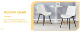Extended Seat Cushion PU Dining Chair Set - Four Pieces.Smooth line design.Can integrate well into W1151P245711