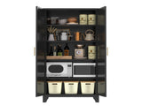 71'' 2 Shapely Doors Cabinet, Metal Storage Cabinet with Doors and Adjustable Shelves, for Bedroom, 63952140
