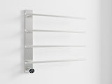 Brushed Nickel Heated Towel Rack for Bathroom,Wall Mounted with Intelligent Touch Screen Timer, 05665626
