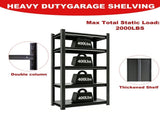 5-Tier Heavy Duty Metal Storage Shelving Unit, 2000 LBS Load Capacity Adjustable Shelves Organizer 50667455