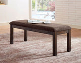 Classic Elegant Design Wooden 1pc Bench Only Dining Room Upholstered Seat Walnut Finish Bench B011P245909