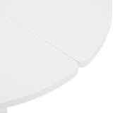 ON-TREND 39.4'' Easy Assembly Round Petal-Shaped Coffee Table, Cream Style Center Table with 3 N721P190396K