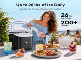 Countertop Ice Maker 26 lbs/Day Portable Self-Cleaning, 9 Bullet Ice in 6 Min, Black 34453907