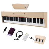 ZNTS GPP-107 88 Key Full Size Semi-Weighted Standard Keyboards Wooden Digital Piano with MIDI Bluetooth, 97981675