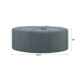 ZNTS 48" Ottoman,Polyester Fabric Large Cocktail Ottoman Modern Style For Living Room, Blue B03548601