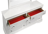 Blaze Modern Style 6- Drawer Dresser Made with Wood in White B009P286630