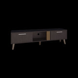 Vance 63" Wide Tv Stand with Two pull down Cabinets, Two Shelves, Cable Management , Living, Tv B200P253744