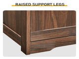 Walnut-colored bathroom tall cabinet MDF with melamine finish 22.04*11.81*32.28in 4 drawers, 1 57421741