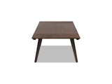 Capri 59-90.5" Solid Oak Wood 6-8 Seat Extendable Leaf Dining Table, Dark Brown Red Oak B2719P395576