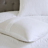 King/Cal King 4 Piece Cotton Seersucker Duvet Cover Set B035129171