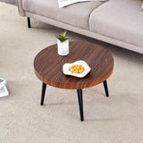 Modern Round Coffee Table - Annular Texture, Durable and Robust With a Diameter of 23.6 W2920P226079