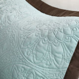 9 Piece Charmeuse Comforter Set Blue King B03597004