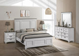 Clelane Wood Bedroom Set with Shiplap Panel Queen Bed, Dresser, Mirror, and Two Nightstands T2574P202587
