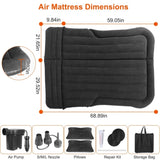 ZNTS Air Mattress,SUV Air Mattress Thickened Camping Bed Cushion with Pillow Air Pump Storage Bag PVC 94429117