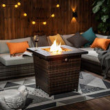 28inch Wicker Square Fire Pit Table W853102854