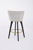 Countereight Bar Stools Set of 2, 360&deg Swivel Upholstered Barstools with Backs and Metal Legs, 26" W2725P252443