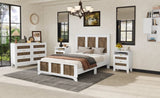 Farmhouse Wooden Platform Full Size Bed, Modern Platform Bed with Wooden Strip Decoration, Plywood WF530905AAK