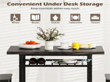3-Piece Dining Table Set , Space-Saving Tuck-under Chair Design 27328094