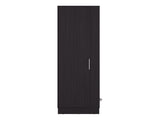 Fairfield Utility Storage Cabinet with 6-Tier Shelf and Broom Hangers, Black Wengue B097P474303