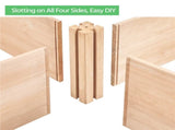 Divisible Planter Box for Home Vegetable Flower, 95 L x 25 W x 11 H, Wood 57509836
