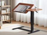 (UPGRADED) Overbed Bedside Desk, Mobile Rolling Laptop Stand Tilting Overbed Table with Wheels, W2641P368242