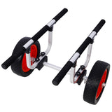 Heavy Duty Kayak Cart,Width Adjustable Canoe Cart with 12inch Flatfree Beach Wheels Boat Dolly Cart W46577447