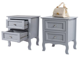2pcs Country Style Two-Tier Night Tables Large Size Grace 82072518