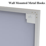 60*36" Oversized Modern Rectangle Bathroom Mirror with Silver Frame Decorative Large Wall Mirrors W708140625