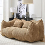 Soft beanbag chair with high resilience foam core for two people. The comfortable square recliner W1996P252275